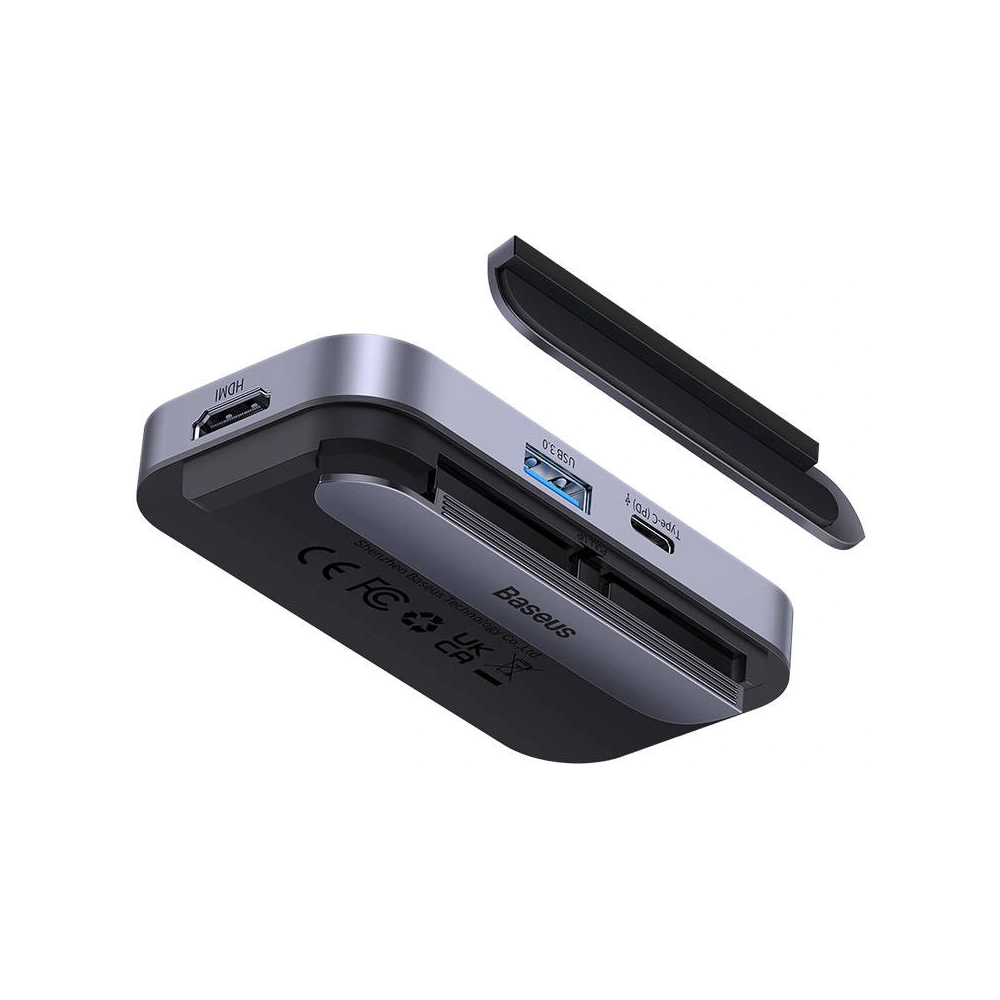 Hurtownia GSM - Hub 4w1 Baseus PadJoy Series USB-C zu USB 3.0 + HDMI + USB-C PD + Klinke 3.5mm (Grau) - BSU3700 - {ean13} - Hurt