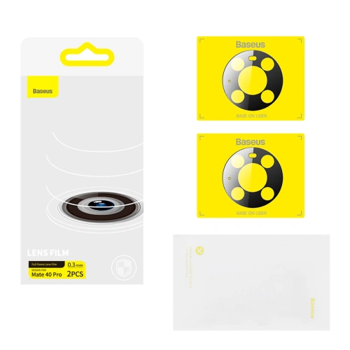Folia na aparat Baseus Lens Protector Huawei Mate 40 Pro 0.3mm przezroczysta [2 PACK]