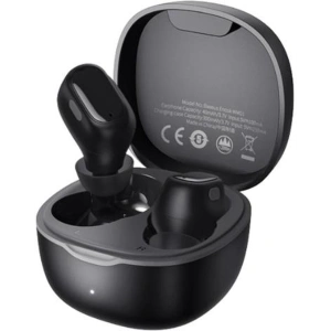 Vezeték nélküli TWS Baseus Encok WM01 Bluetooth 5.3 fekete fülhallgató