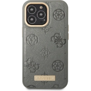 Etui Guess GUHMP13LSAPSTG Apple iPhone 13 Pro szary/grey hardcase Peony Logo Plate MagSafe