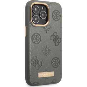 Etui Guess GUHMP13LSAPSTG Apple iPhone 13 Pro szary/grey hardcase Peony Logo Plate MagSafe