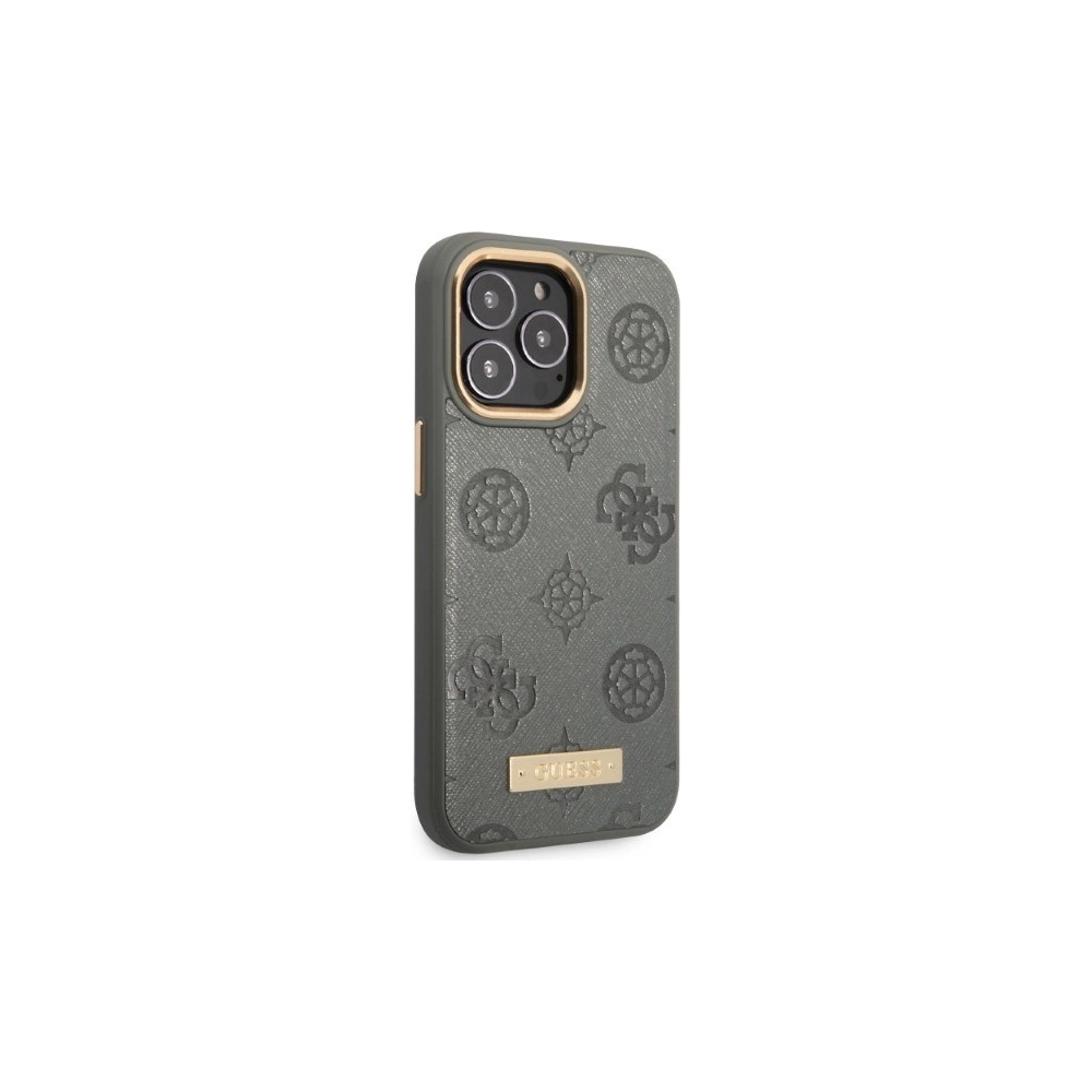 Hurtownia GSM - Case Guess GUHMP13LSAPSTG Apple iPhone 13 Pro grau/grey Hardcase Peony Logo Plate MagSafe - GUE2268 - {ean13} - Hurt