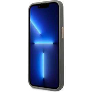 Etui Guess GUHMP13LSAPSTG Apple iPhone 13 Pro szary/grey hardcase Peony Logo Plate MagSafe