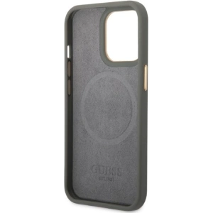 Wholesale Guess GUHMP13LSAPSTG Apple iPhone 13 Pro grey hardcase Peony Logo Plate MagSafe - GUE2268 - {ean13} - Hurt