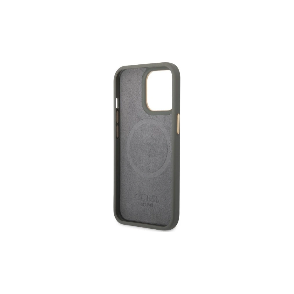 Hurtownia GSM - Case Guess GUHMP13LSAPSTG Apple iPhone 13 Pro grau/grey Hardcase Peony Logo Plate MagSafe - GUE2268 - {ean13} - Hurt