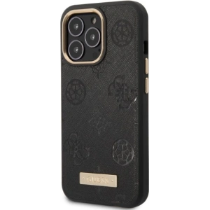 Wholesale Guess GUHMP13LSAPSTK Apple iPhone 13 Pro black hardcase Peony Logo Plate MagSafe - GUE2269 - {ean13} - Hurt