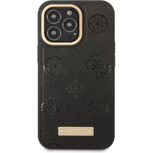 Wholesale Guess GUHMP13LSAPSTK Apple iPhone 13 Pro black hardcase Peony Logo Plate MagSafe - GUE2269 - {ean13} - Hurt