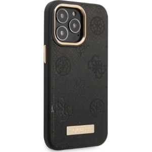 Wholesale Guess GUHMP13LSAPSTK Apple iPhone 13 Pro black hardcase Peony Logo Plate MagSafe - GUE2269 - {ean13} - Hurt