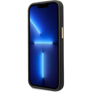 Etui Guess GUHMP13LSAPSTK Apple iPhone 13 Pro czarny/black hardcase Peony Logo Plate MagSafe