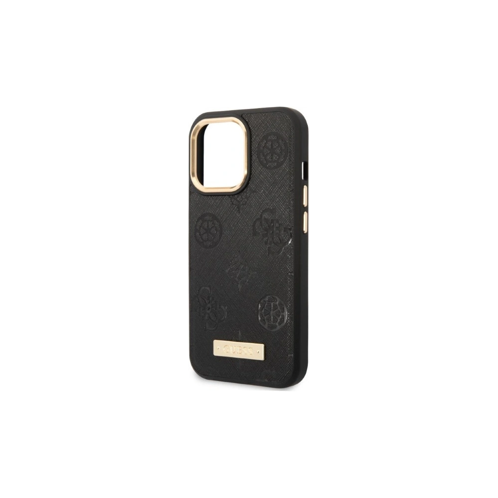 Hurtownia GSM - Etui Guess GUHMP13LSAPSTK Apple iPhone 13 Pro negru/black hardcase Peony Logo Plate MagSafe - GUE2269 - {ean13} - Hurt