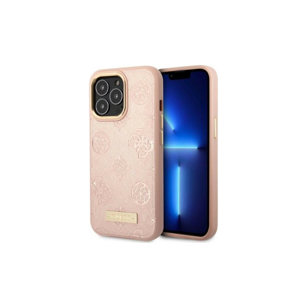Hurtownia GSM - Etui Guess GUHMP13LSAPSTP Apple iPhone 13 Pro różowy/pink hardcase Peony Logo Plate MagSafe - GUE2270 - {ean13} - Hurt