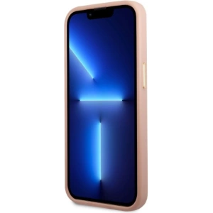 Wholesale Guess GUHMP13LSAPSTP Apple iPhone 13 Pro pink hardcase Peony Logo Plate MagSafe - GUE2270 - {ean13} - Hurt