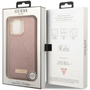 Wholesale Guess GUHMP13LSAPSTP Apple iPhone 13 Pro pink hardcase Peony Logo Plate MagSafe - GUE2270 - {ean13} - Hurt