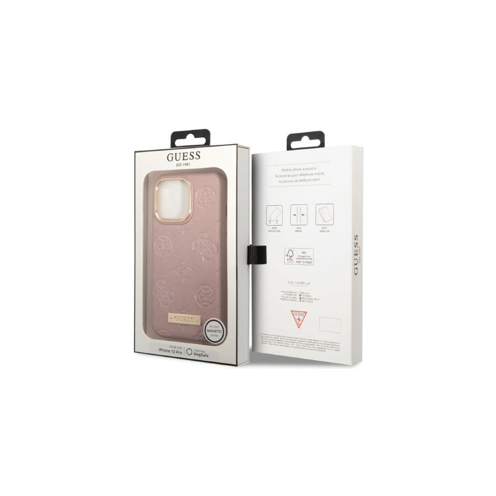 Hurtownia GSM - Etui Guess GUHMP13LSAPSTP Apple iPhone 13 Pro różowy/pink hardcase Peony Logo Plate MagSafe - GUE2270 - {ean13} - Hurt