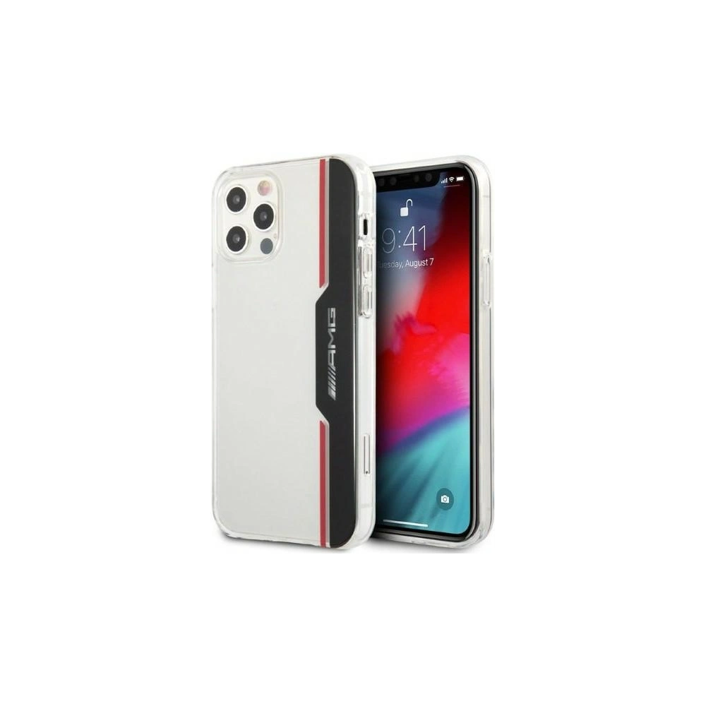 Wholesale Mercedes AMG AMHCP12MTVLBR Apple iPhone 12/12 Pro transparent hardcase Electroplate Vertical - MRS67 - {ean13} - Hurt