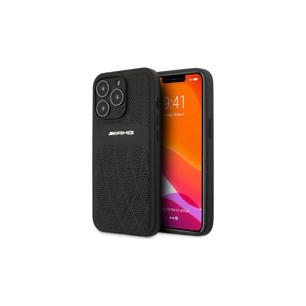 Hurtownia GSM - Case Mercedes AMG AMHCP13LOSDBK Apple iPhone 13 Pro schwarz/black Hardcase Leder Curved Lines - MRS68 - {ean13} - Hurt