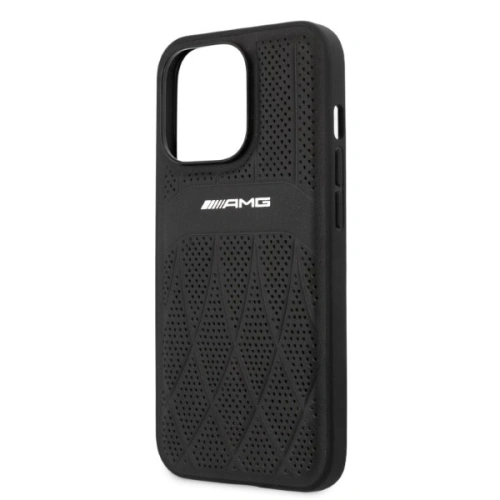 Etui Mercedes AMG AMHCP13XOSDBK Apple iPhone 13 Pro Max czarny/black hardcase Leather Curved Lines