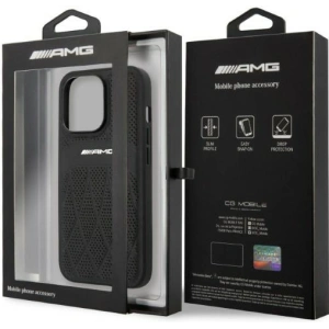 Hurtownia GSM - Etui Mercedes AMG AMHCP13XOSDBK Apple iPhone 13 Pro Max negru/black hardcase Leather Curved Lines - MRS69 - {ean13} - Hurt