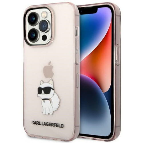 Karl Lagerfeld Distributor - 3666339087180 - KLD1268 - Karl Lagerfeld KLHCP14LHNCHTCP Apple iPhone 14 Pro pink hardcase Ikonik Choupette - B2B homescreen