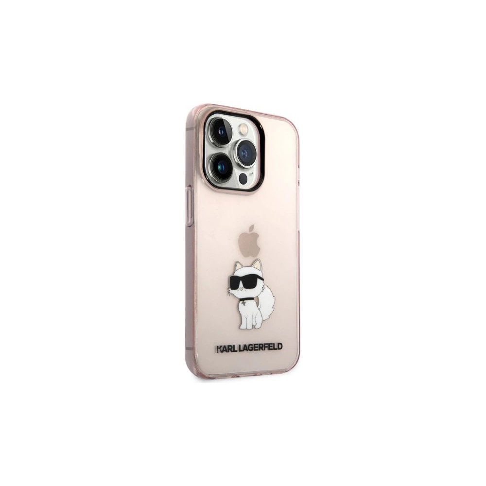 Hurtownia GSM - Etui Karl Lagerfeld KLHCP14LHNCHTCP Apple iPhone 14 Pro růžový/pink hardcase Ikonik Choupette - KLD1268 - {ean13} - Hurt