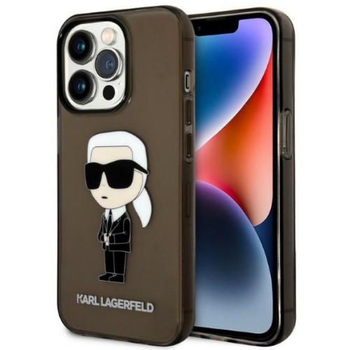 Karl Lagerfeld Distributor - 3666339087067 - KLD1269 - Karl Lagerfeld KLHCP14LHNIKTCK Apple iPhone 14 Pro black hardcase Ikonik Karl Lagerfeld - B2B homescreen