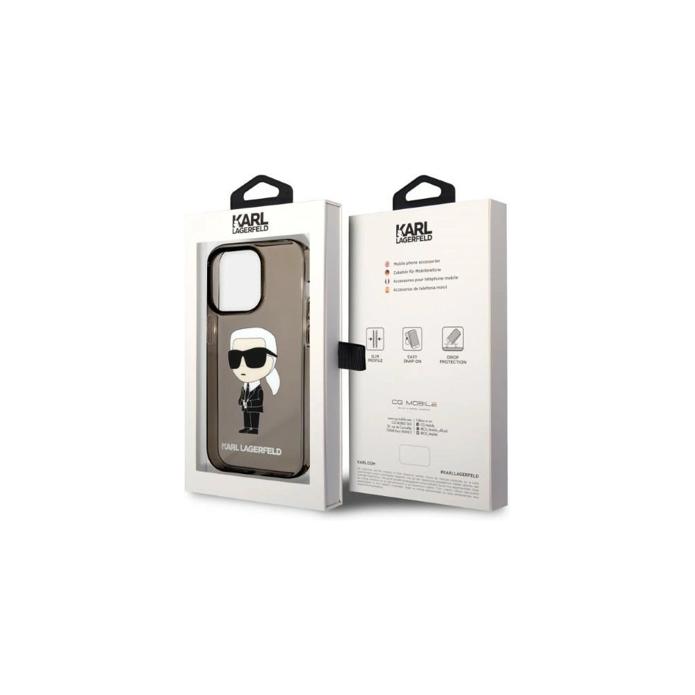 Hurtownia GSM - Etui Karl Lagerfeld KLHCP14LHNIKTCK Apple iPhone 14 Pro negru/black hardcase Ikonik Etui Karl Lagerfeld - KLD1269 - {ean13} - Hurt