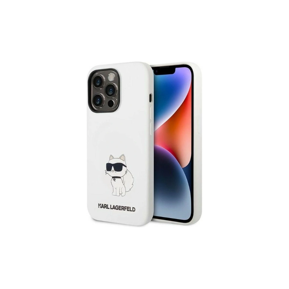 Hurtownia GSM - Etui Karl Lagerfeld KLHCP14LSNCHBCH Apple iPhone 14 Pro carcasă rigidă albă/white Silicone Choupette - KLD1270 - {ean13} - Hurt