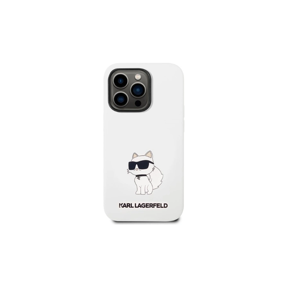 Hurtownia GSM - Etui Karl Lagerfeld KLHCP14LSNCHBCH Apple iPhone 14 Pro carcasă rigidă albă/white Silicone Choupette - KLD1270 - {ean13} - Hurt