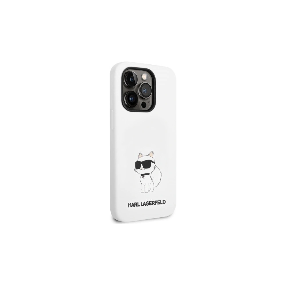 Hurtownia GSM - Etui Karl Lagerfeld KLHCP14LSNCHBCH Apple iPhone 14 Pro carcasă rigidă albă/white Silicone Choupette - KLD1270 - {ean13} - Hurt