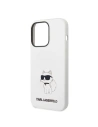 Hurtownia GSM - Etui Karl Lagerfeld KLHCP14LSNCHBCH Apple iPhone 14 Pro carcasă rigidă albă/white Silicone Choupette - KLD1270 - {ean13} - Hurt