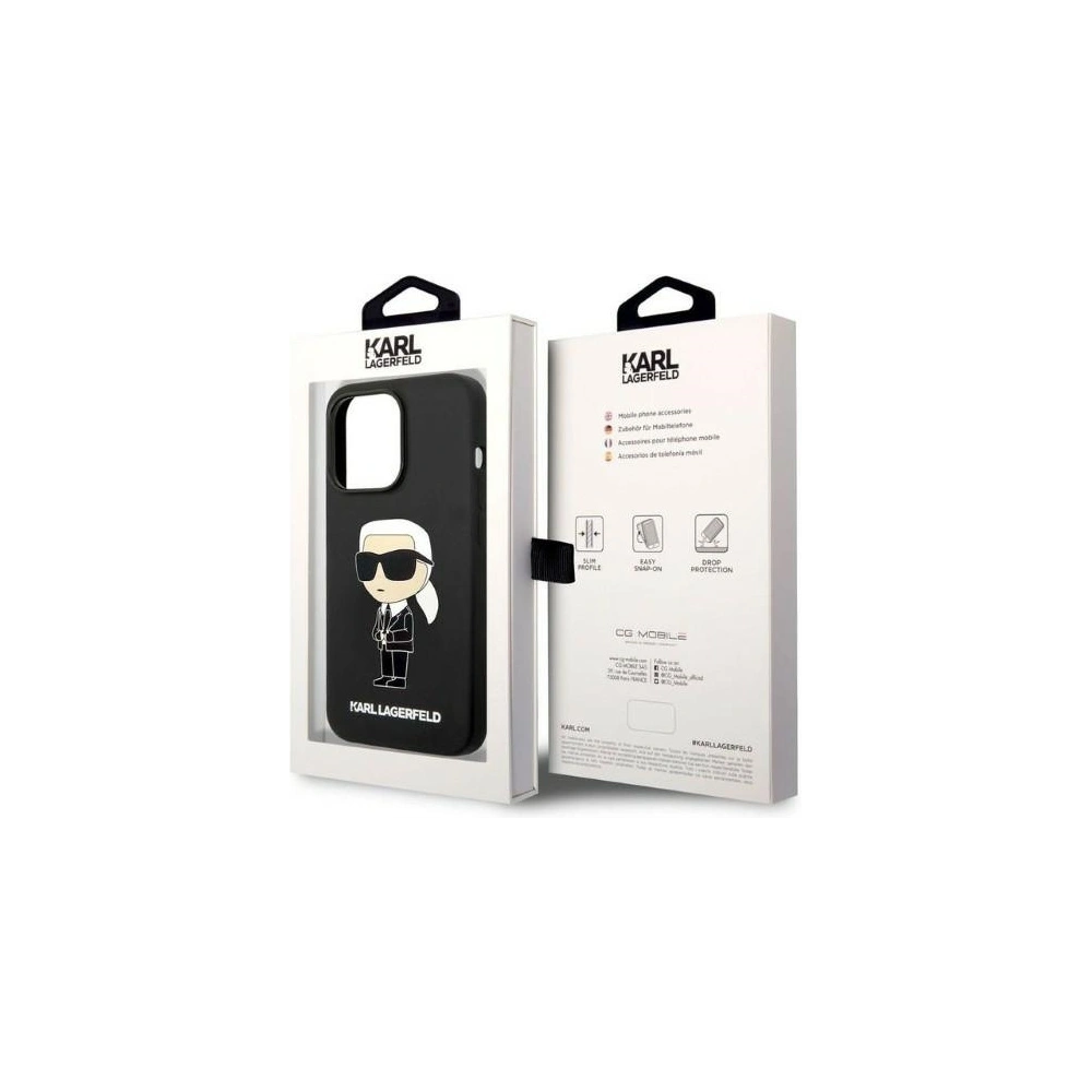 Hurtownia GSM - Etui Karl Lagerfeld KLHCP14LSNIKBCK Apple iPhone 14 Pro hardcase černý/black Silicone Ikonik - KLD1272 - {ean13} - Hurt