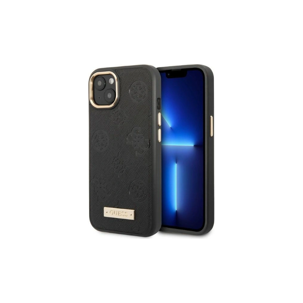 Hurtownia GSM - Etui Guess GUHMP13MSAPSTK Apple iPhone 13 czarny/black hardcase Peony Logo Plate MagSafe - GUE2272 - {ean13} - Hurt