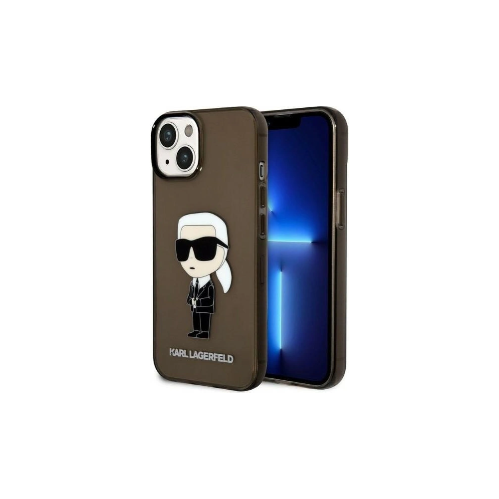 Case Karl Lagerfeld KLHCP14MHNIKTCK Apple iPhone 14 Plus / 15 Plus schwarz/black hardcase Ikonik Case Karl Lagerfeld