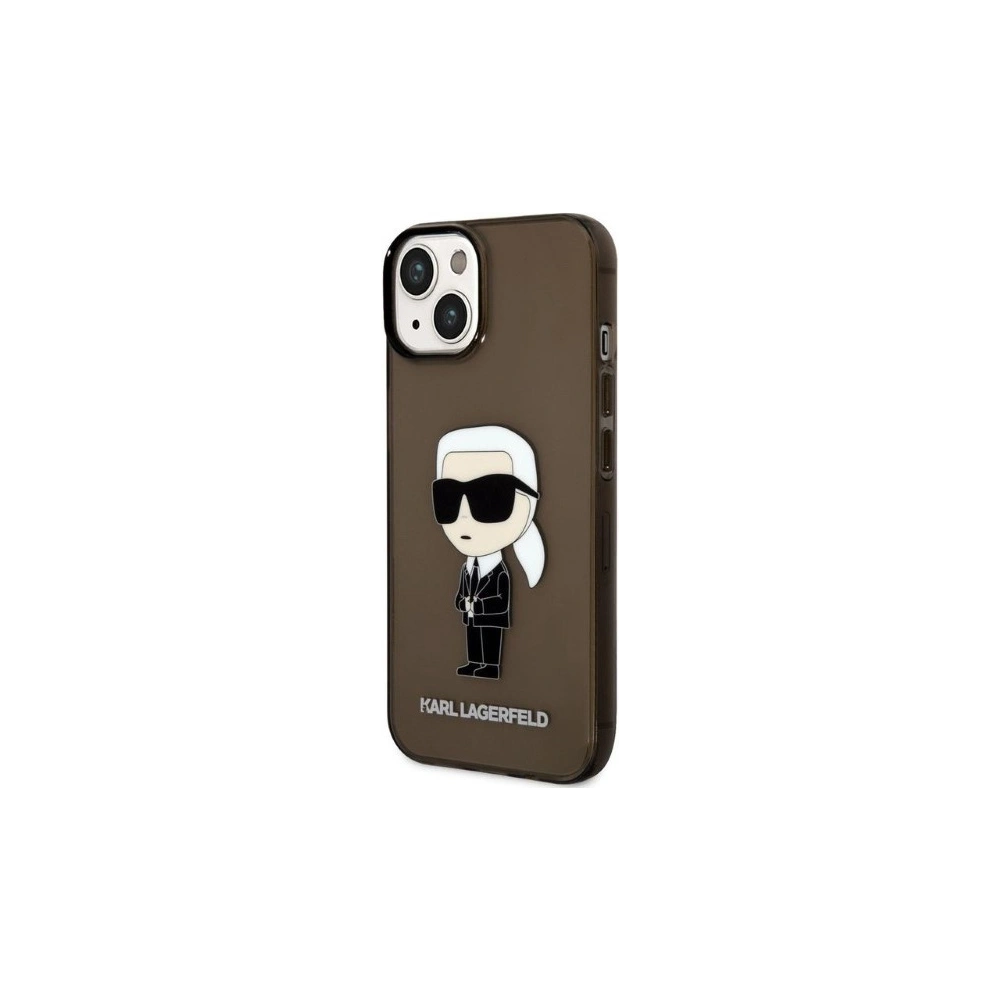 Case Karl Lagerfeld KLHCP14MHNIKTCK Apple iPhone 14 Plus / 15 Plus schwarz/black hardcase Ikonik Case Karl Lagerfeld