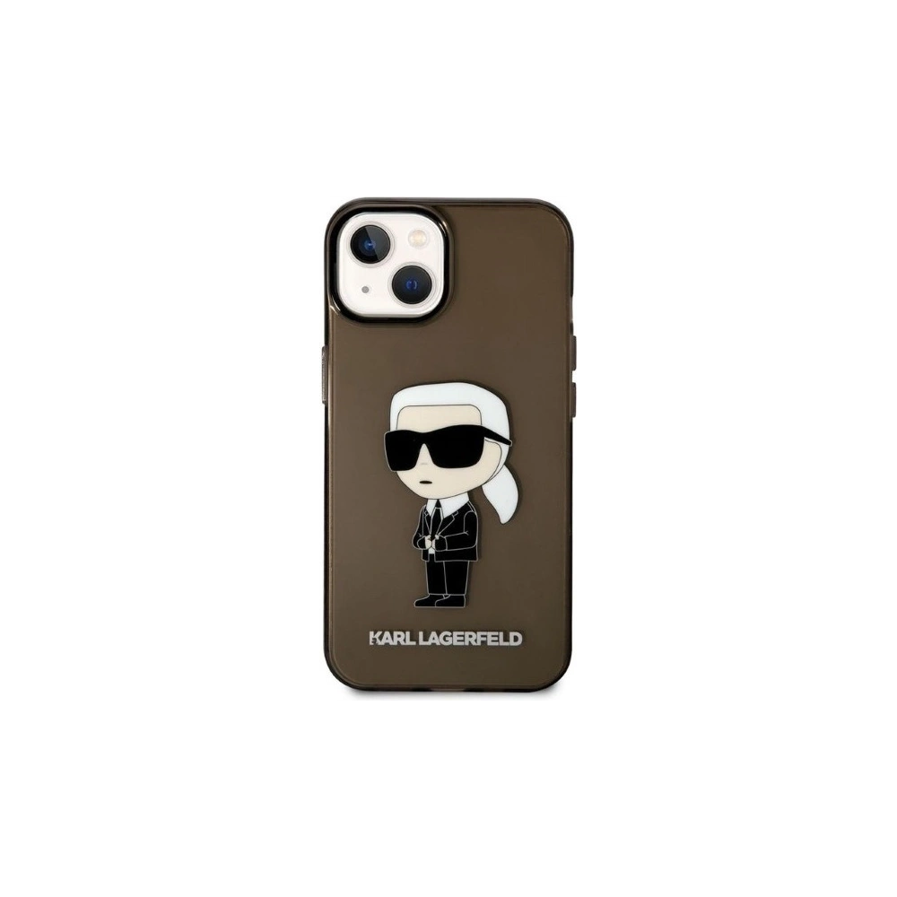 Case Karl Lagerfeld KLHCP14MHNIKTCK Apple iPhone 14 Plus / 15 Plus schwarz/black hardcase Ikonik Case Karl Lagerfeld