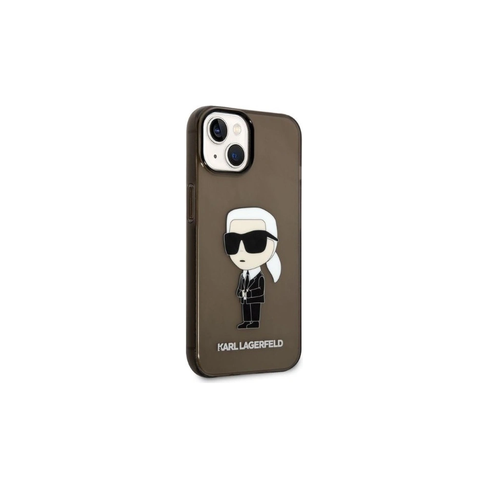 Case Karl Lagerfeld KLHCP14MHNIKTCK Apple iPhone 14 Plus / 15 Plus schwarz/black hardcase Ikonik Case Karl Lagerfeld
