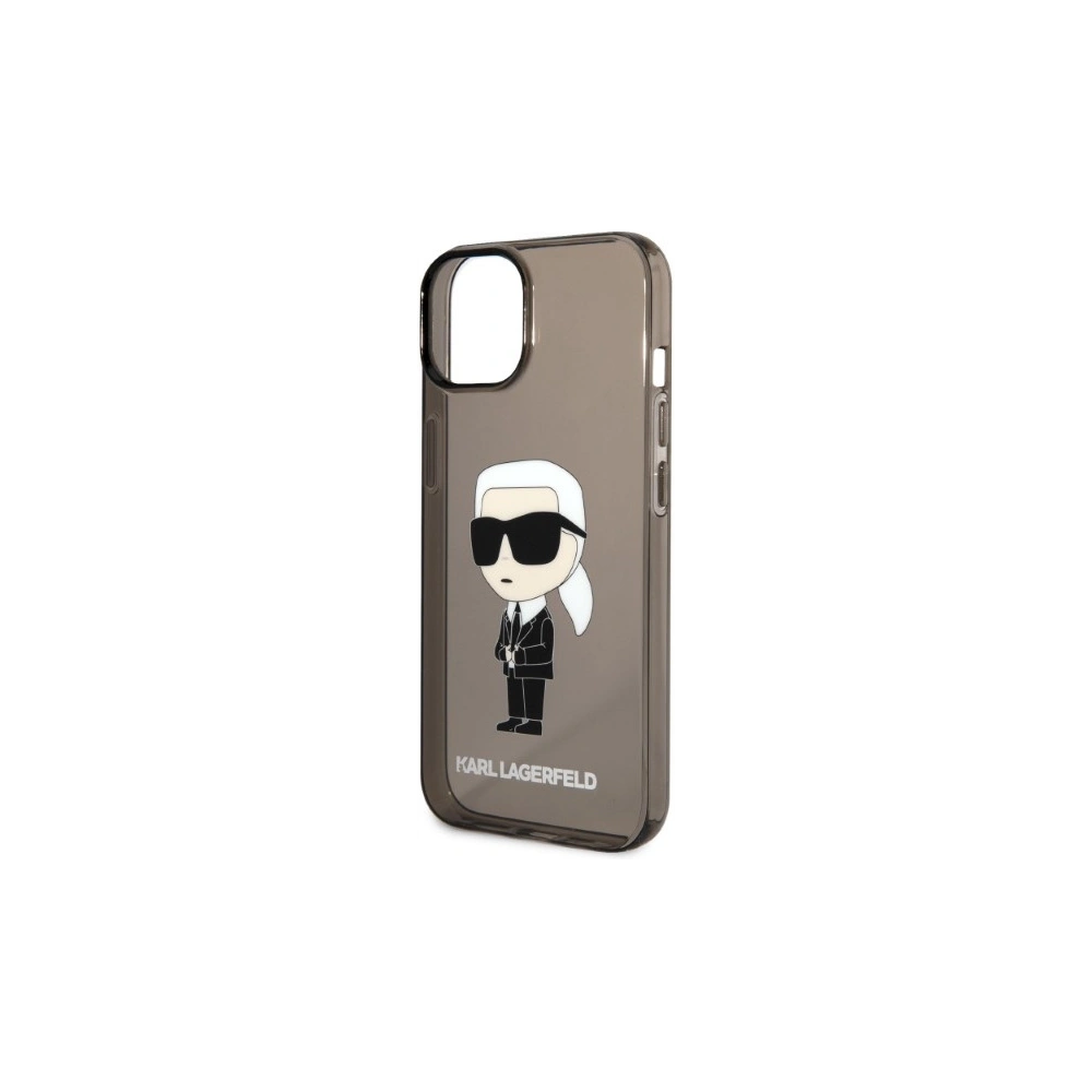 Case Karl Lagerfeld KLHCP14MHNIKTCK Apple iPhone 14 Plus / 15 Plus schwarz/black hardcase Ikonik Case Karl Lagerfeld