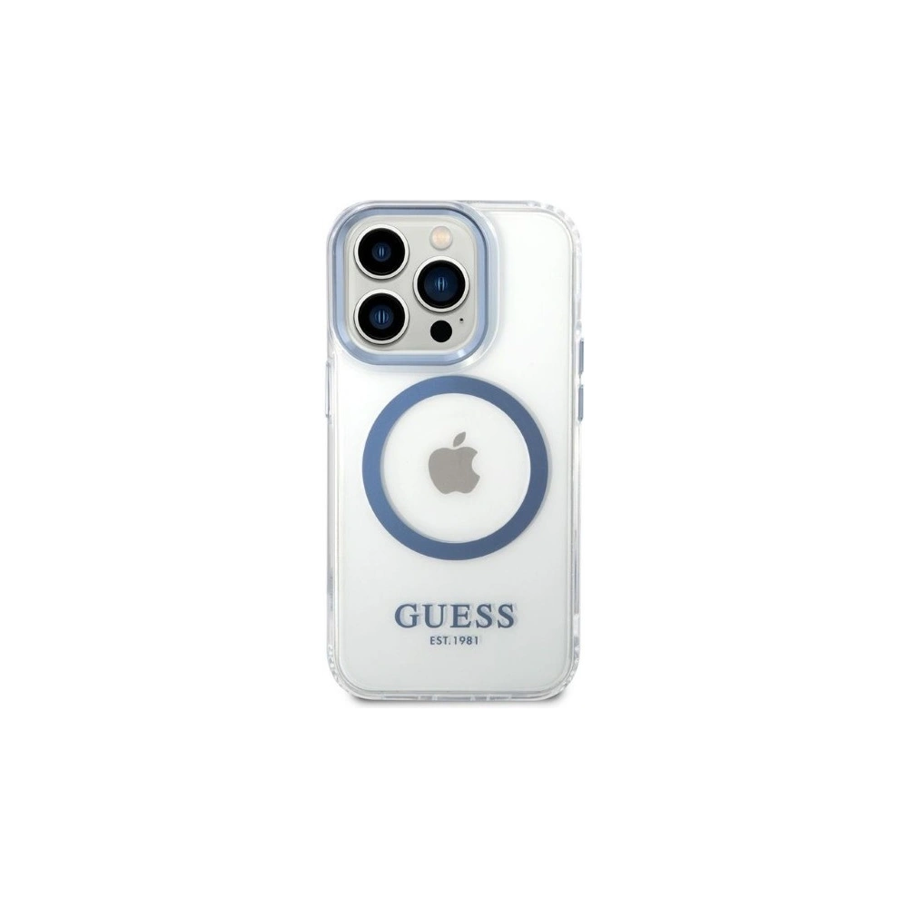 Hurtownia GSM - Etui Guess GUHMP14LHTRMB Apple iPhone 14 Pro kék/hard case Metal Outline Magsafe - GUE2277 - {ean13} - Hurt