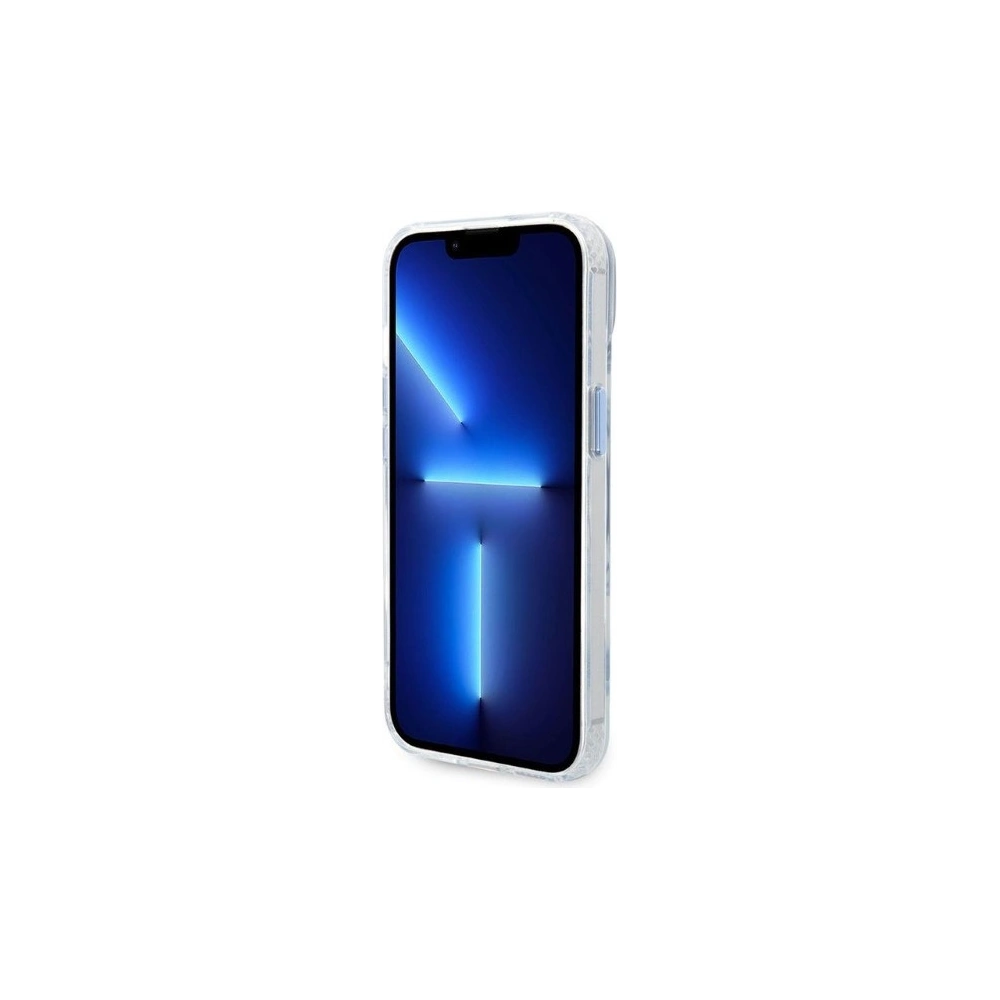 Etui Guess GUHMP14MHTRMB Apple iPhone 14 Plus / 15 Plus albastru/blue hard case Metal Outline Magsafe