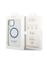Etui Guess GUHMP14MHTRMB Apple iPhone 14 Plus / 15 Plus albastru/blue hard case Metal Outline Magsafe