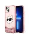 Etui Karl Lagerfeld KLHCP14SLNCHCP Apple iPhone 14 rózsaszín/pink keménytok Glitter Choupette Head