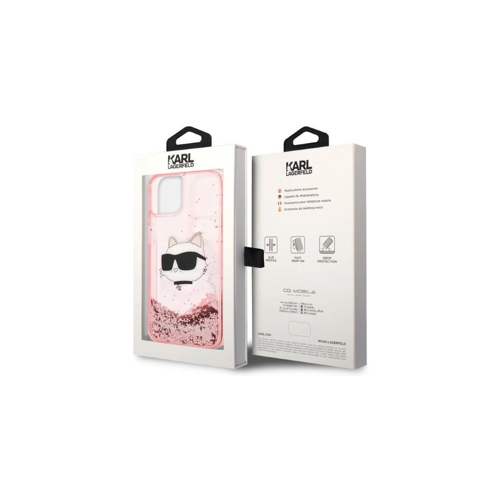 Hurtownia GSM - Etui Karl Lagerfeld KLHCP14SLNCHCP Apple iPhone 14 roz/pink hardcase Glitter Choupette Head - KLD1281 - {ean13} - Hurt