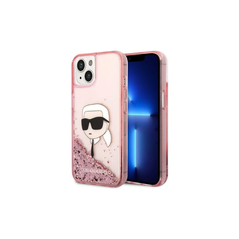 Hurtownia GSM - Etui Karl Lagerfeld KLHCP14SLNKHCP Apple iPhone 14 rózsaszín/pink kemény tok Csillogó Karl Fej - KLD1282 - {ean13} - Hurt