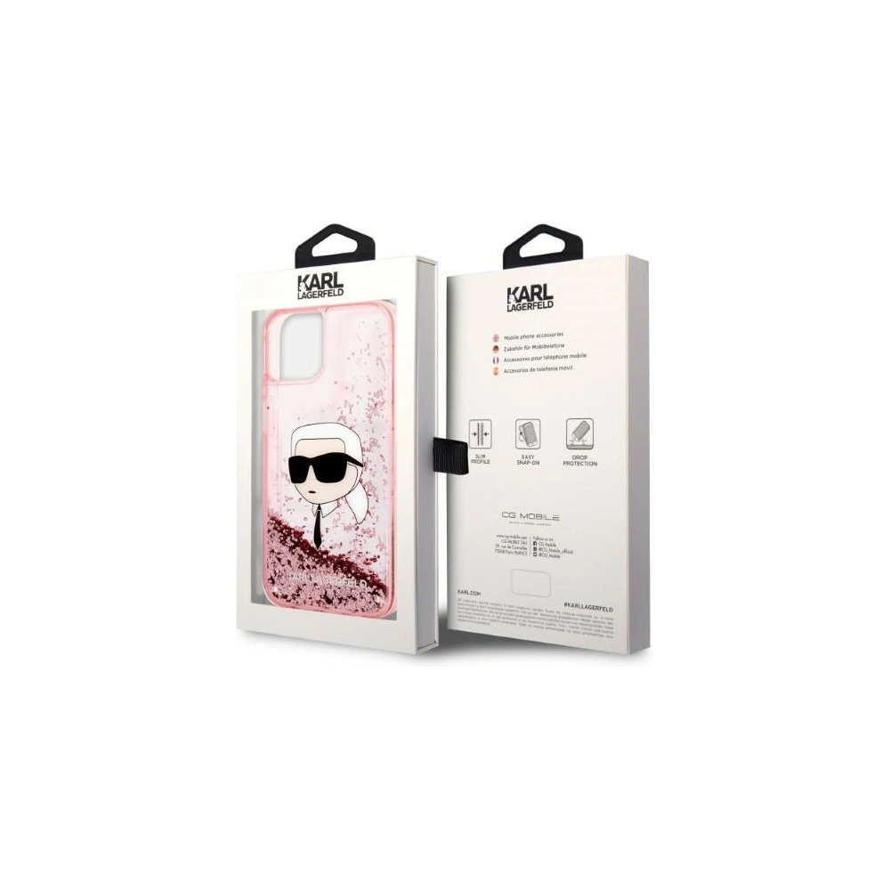 Hurtownia GSM - Etui Karl Lagerfeld KLHCP14SLNKHCP Apple iPhone 14 růžový/pink hardcase Glitter Karl Head - KLD1282 - {ean13} - Hurt