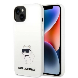 Etui Karl Lagerfeld KLHCP14SSNCHBCH Apple iPhone 14 hardcase fehér/white Silicon Choupette