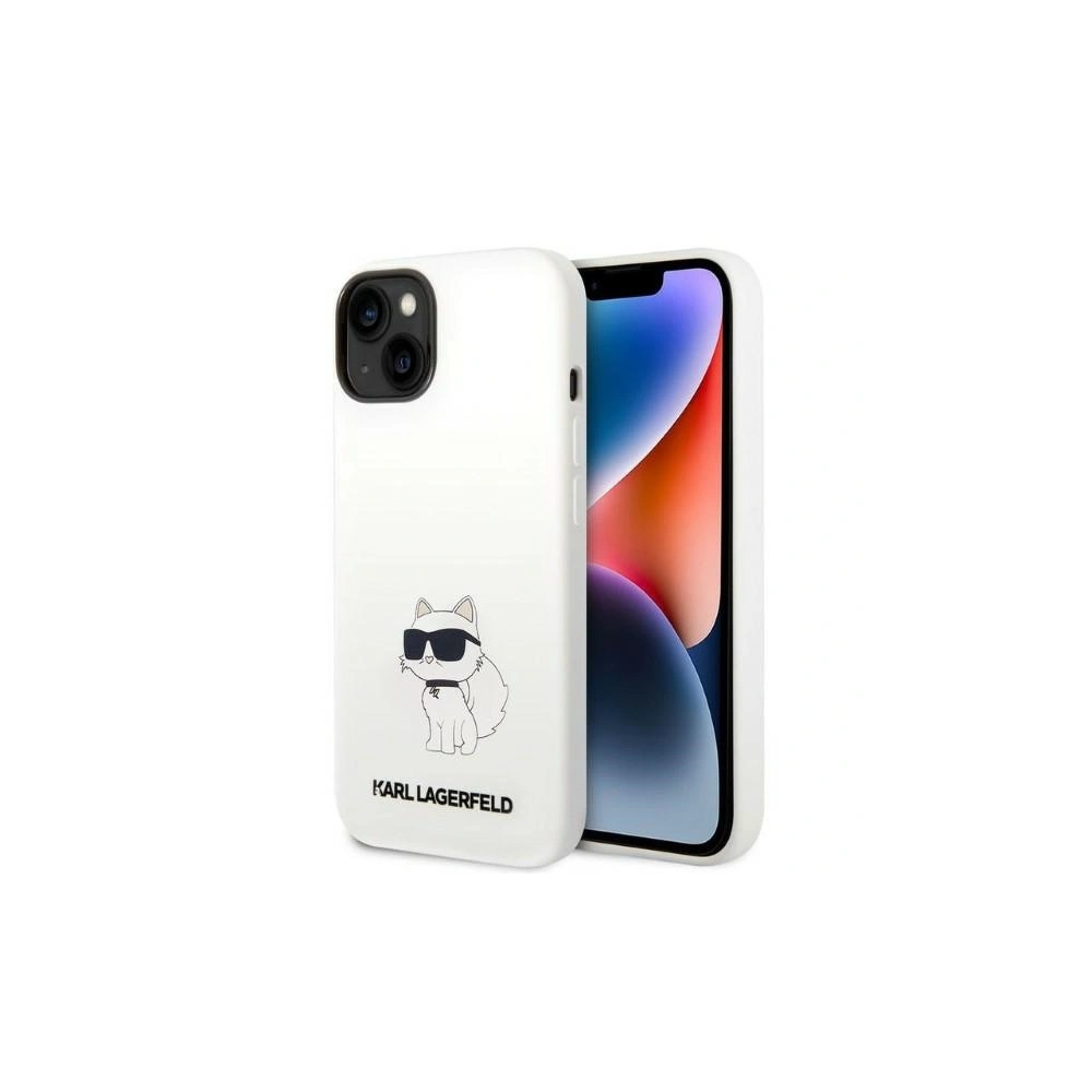 Hurtownia GSM - Etui Karl Lagerfeld KLHCP14SSNCHBCH Apple iPhone 14 hardcase alb/white Silicon Choupette - KLD1283 - {ean13} - Hurt