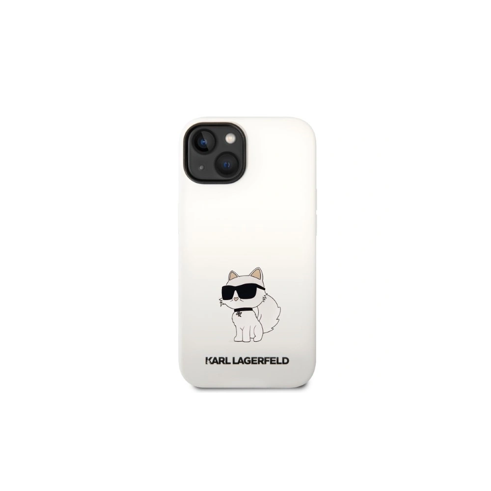Hurtownia GSM - Etui Karl Lagerfeld KLHCP14SSNCHBCH Apple iPhone 14 hardcase bílý/white Silicone Choupette - KLD1283 - {ean13} - Hurt