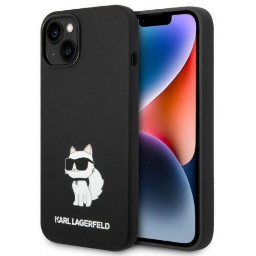 Karl Lagerfeld Distributor - 3666339086725 - KLD1284 - Karl Lagerfeld KLHCP14SSNCHBCK Apple iPhone 14 hardcase black Silicone Choupette - B2B homescreen