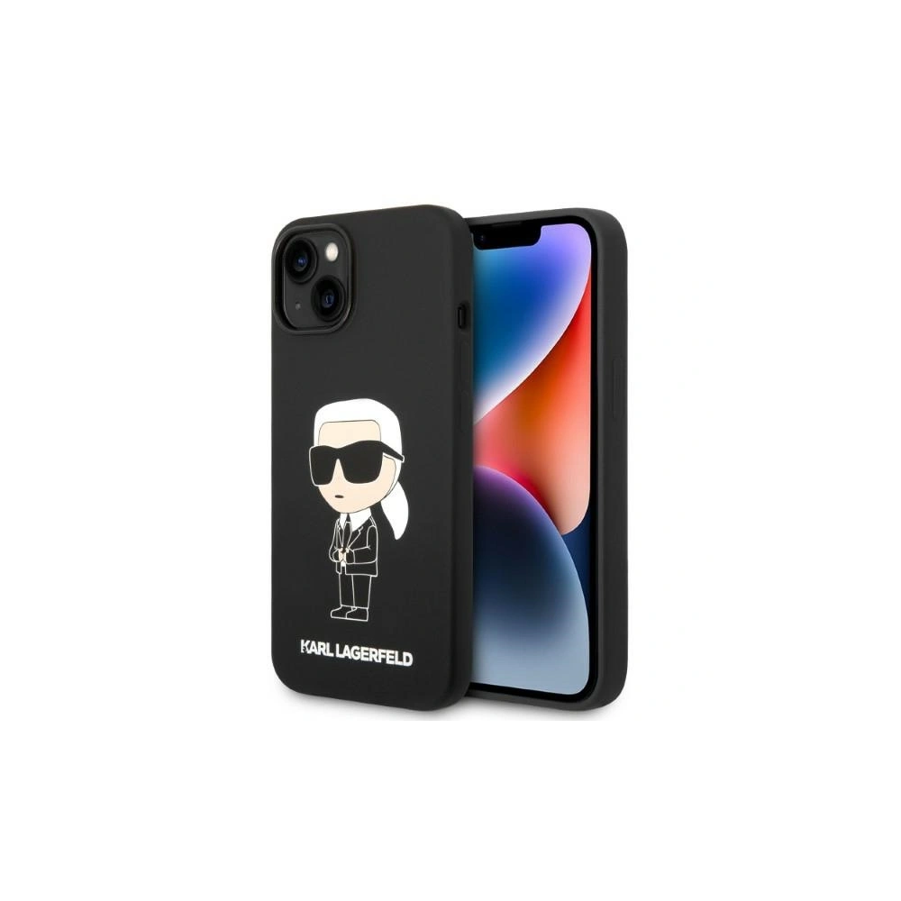Hurtownia GSM - Etui Karl Lagerfeld KLHCP14SSNIKBCK Apple iPhone 14 hardcase černý/black Silicone Ikonik - KLD1285 - {ean13} - Hurt