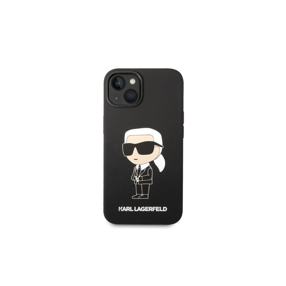 Hurtownia GSM - Etui Karl Lagerfeld KLHCP14SSNIKBCK Apple iPhone 14 hardcase černý/black Silicone Ikonik - KLD1285 - {ean13} - Hurt